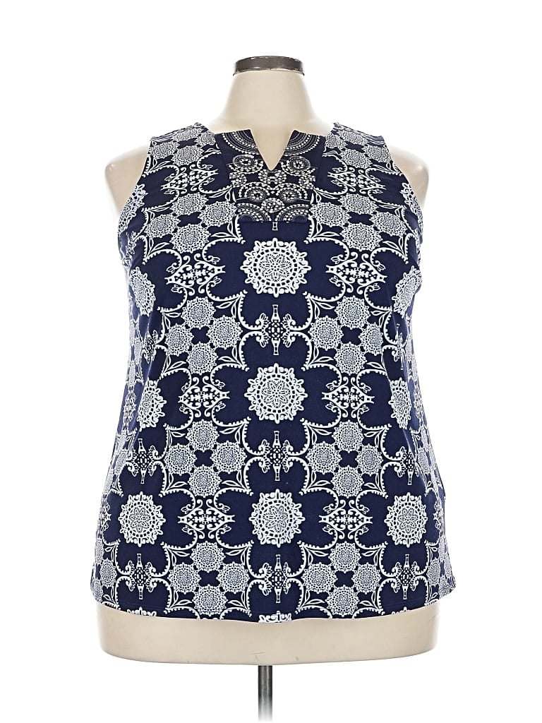 Pre-owned 41hawthorn Sleeveless Blouse In Blue