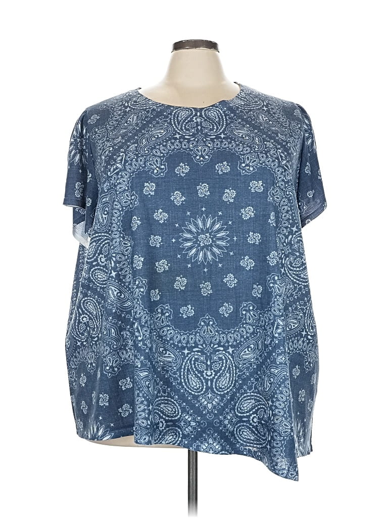 Pre-owned Terra & Sky Short Sleeve T-shirt In Blue