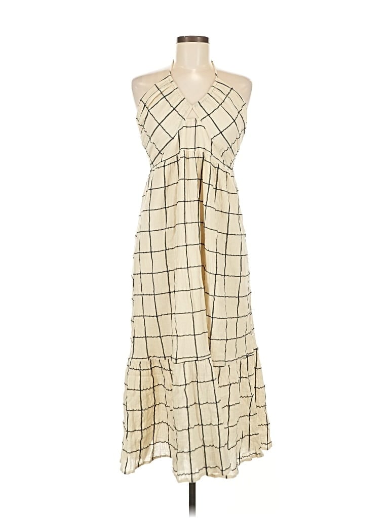 Pre-owned Mng Casual Dress In White