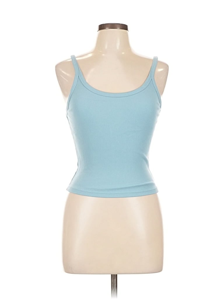 Pre-owned Unbranded Tank Top Blue Halter Neckline Tops