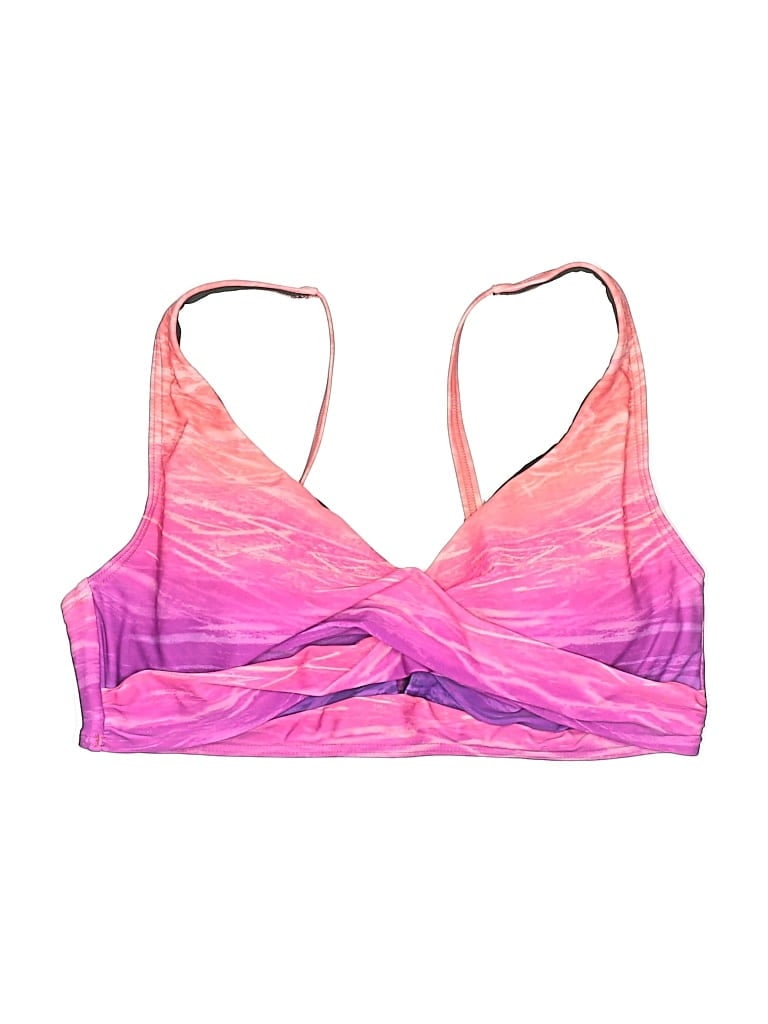 Pre-owned Lascana Swimsuit Top Pink Tie-dye Pattern Swimwear