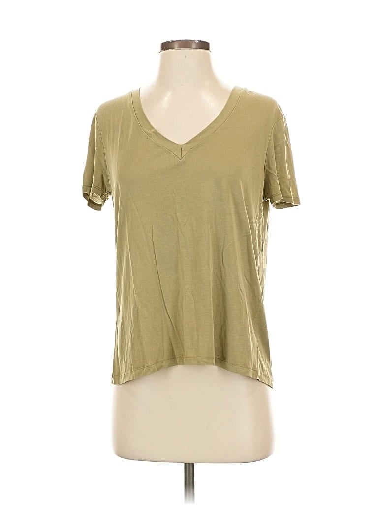Pre-owned Zara W&b Collection Short Sleeve T-shirt In Brown