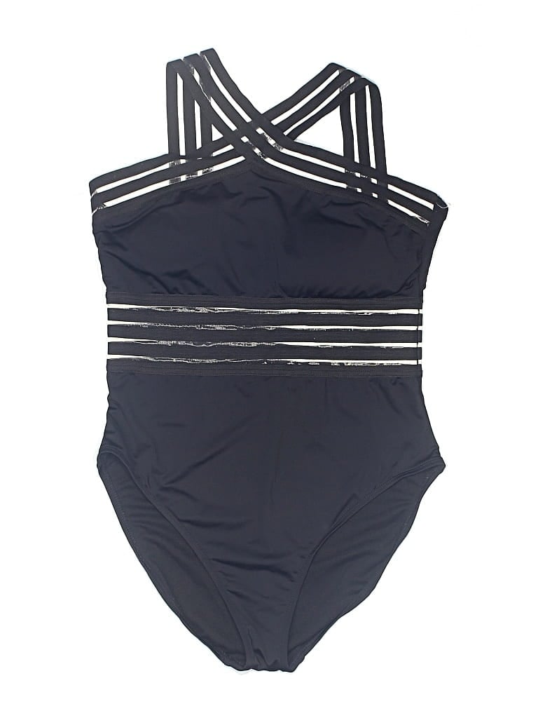 Pre-owned Assorted Brands One Piece Swimsuit In Blue