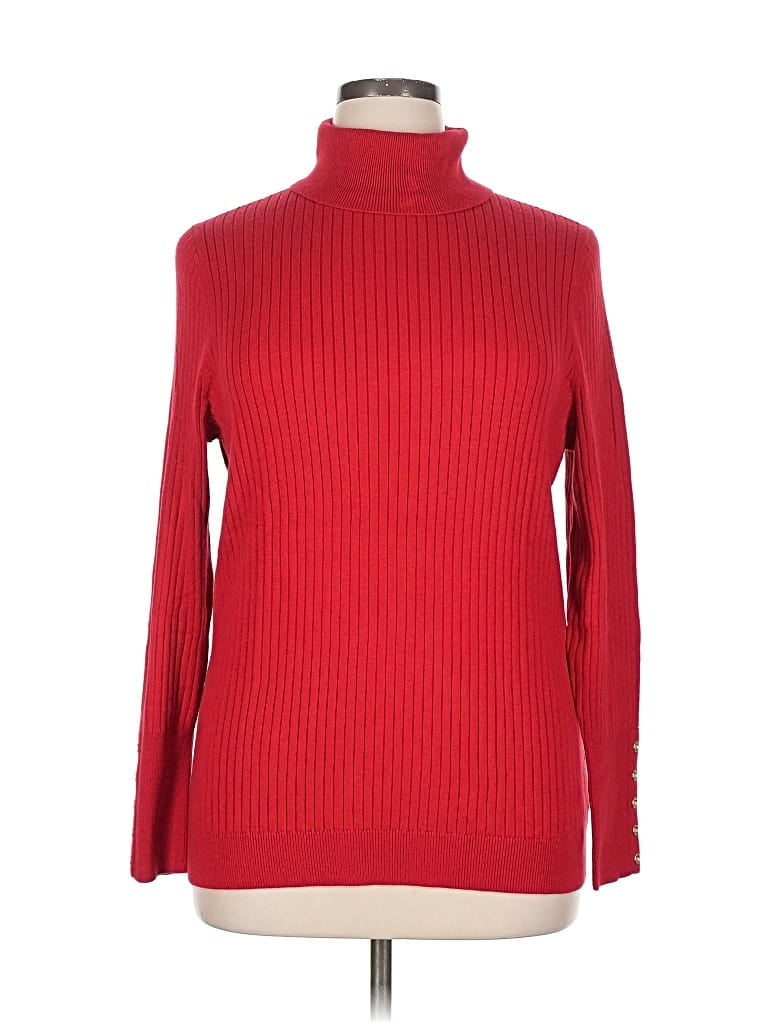 Pre-owned Talbots Turtleneck Sweater In Red