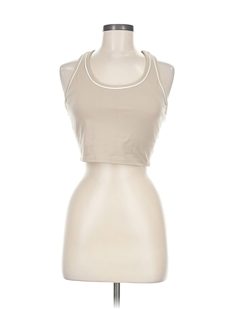 JESSICA SIMPSON Pre-owned Tank Top Ivory Halter Neckline Tops In White