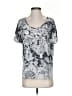 Ann Taylor LOFT 100% Polyester Silver Short Sleeve Blouse Size XS - photo 1