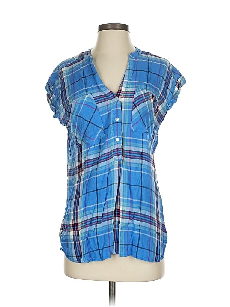 GAP Pre-owned Short Sleeve Blouse In Blue