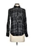 Rails 100% Rayon Plaid Checkered-gingham Polka Dots Gray Long Sleeve Button-Down Shirt Size XS - photo 1