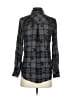 Rails 100% Rayon Plaid Checkered-gingham Polka Dots Gray Long Sleeve Button-Down Shirt Size XS - photo 2