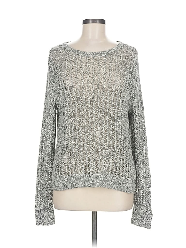 Pre-owned Ann Taylor Pullover Sweater In Silver
