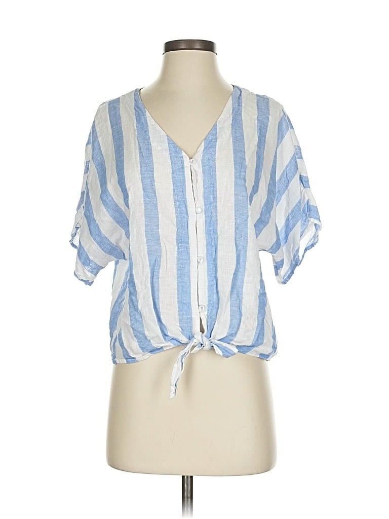 GAP Pre-owned Short Sleeve Blouse In Blue
