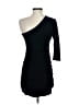 Express Solid Black Cocktail Dress Size XS - photo 2