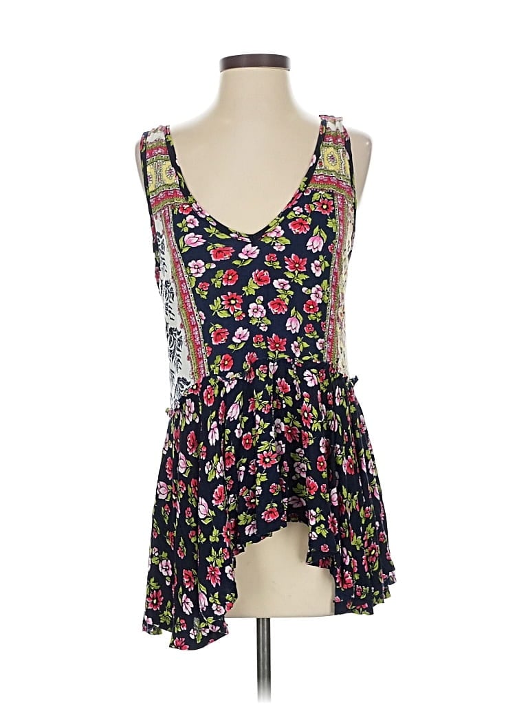 Pre-owned Bila Tank Top Black Plunge Neckline Tops