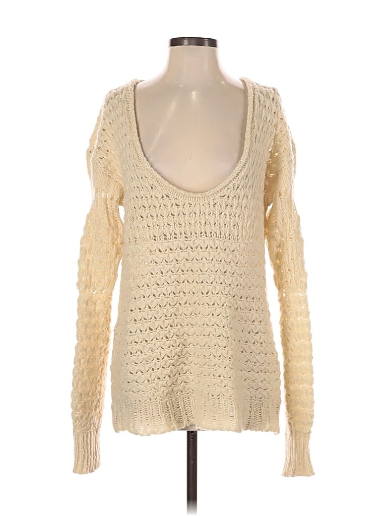 FREE PEOPLE Pre-owned Pullover Sweater In White