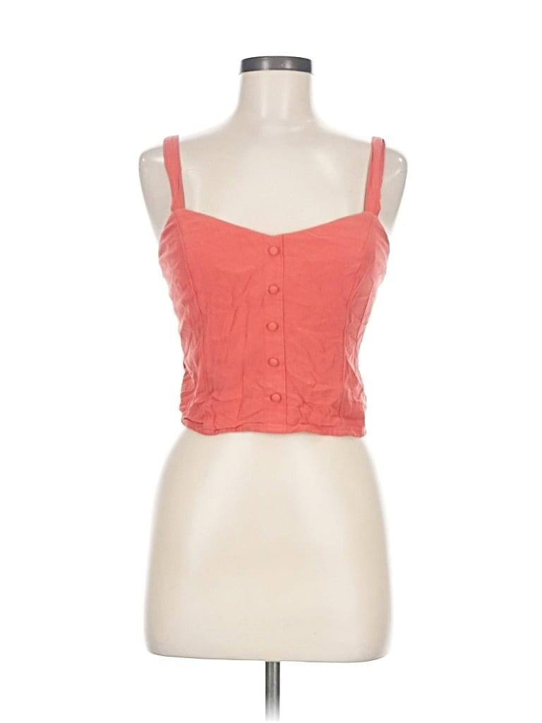 Pre-owned Abercrombie & Fitch Tank Top Red Sweetheart Neckline Tops