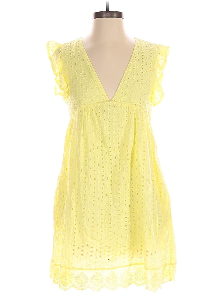 Pre-owned Pink Lily Romper In Yellow