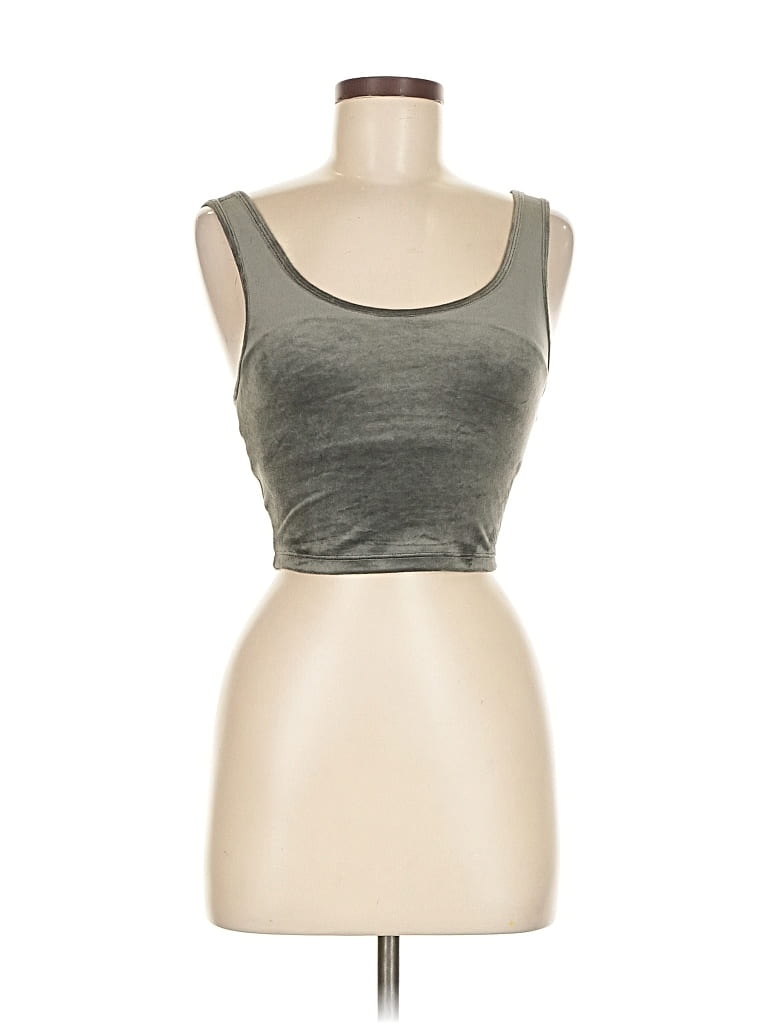 Pre-owned Offline By Aerie Tank Top Gray Strapless Neckline Tops