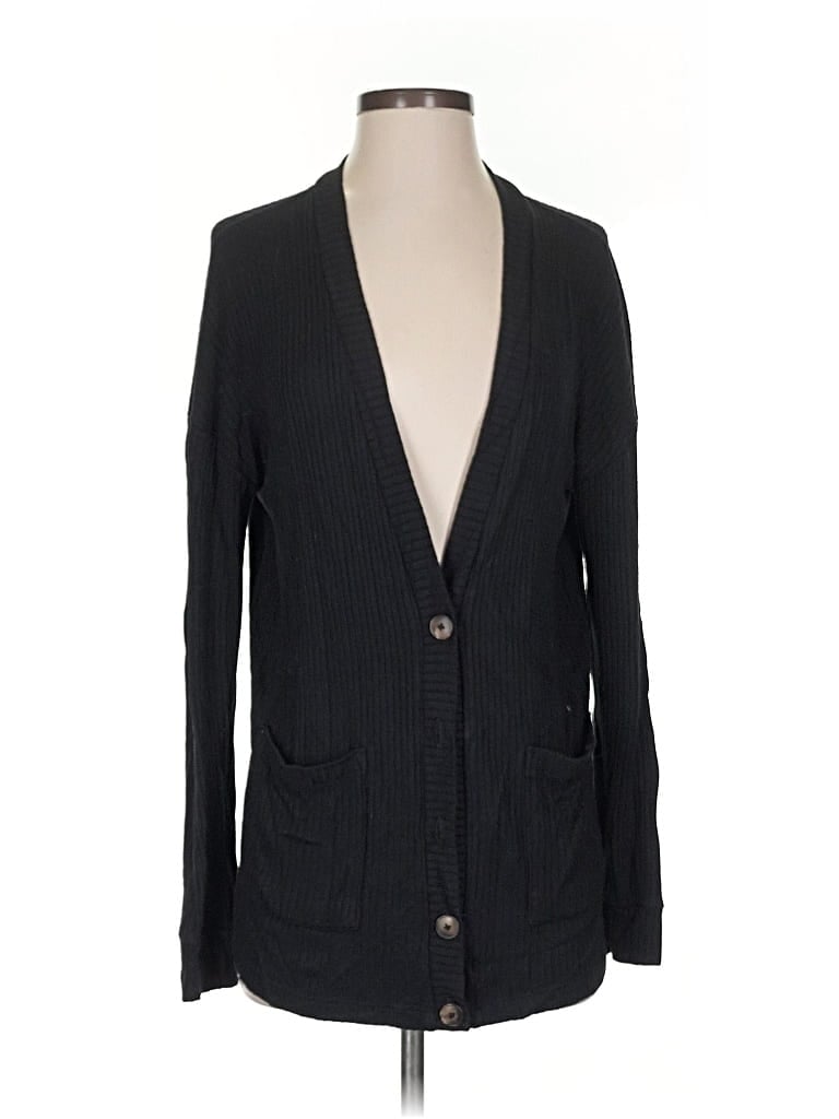 Pre-owned Reformation Jeans Cardigan Sweater In Black