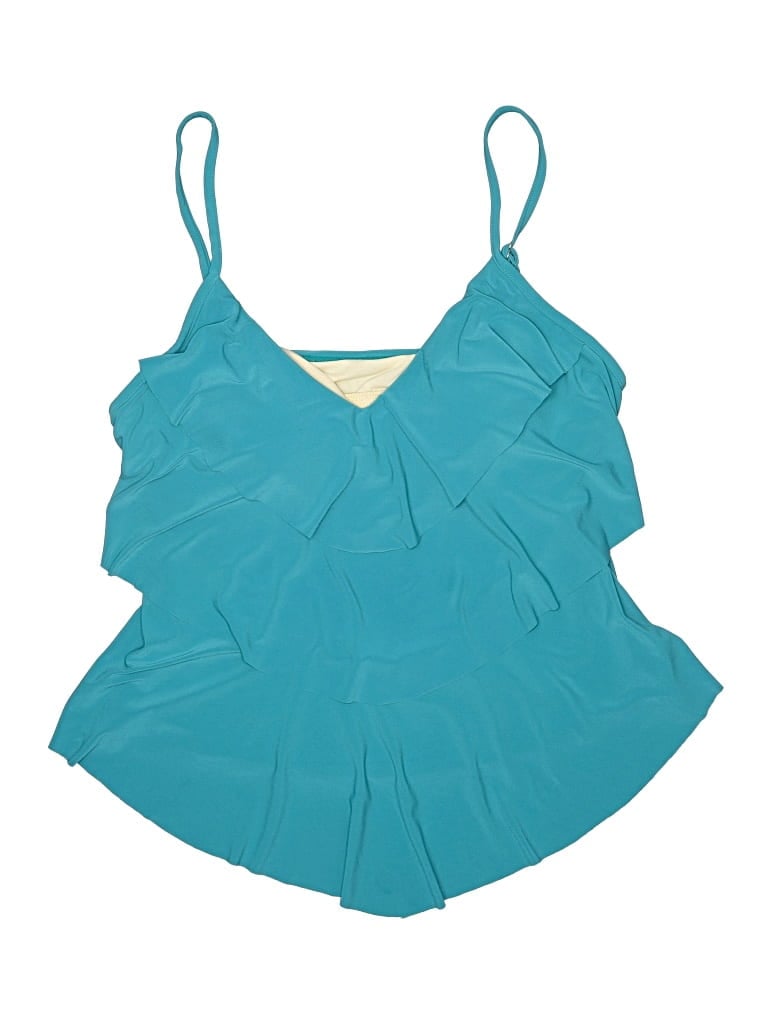 Pre-owned Aqua Green Swimsuit Top Teal Swimwear In Blue