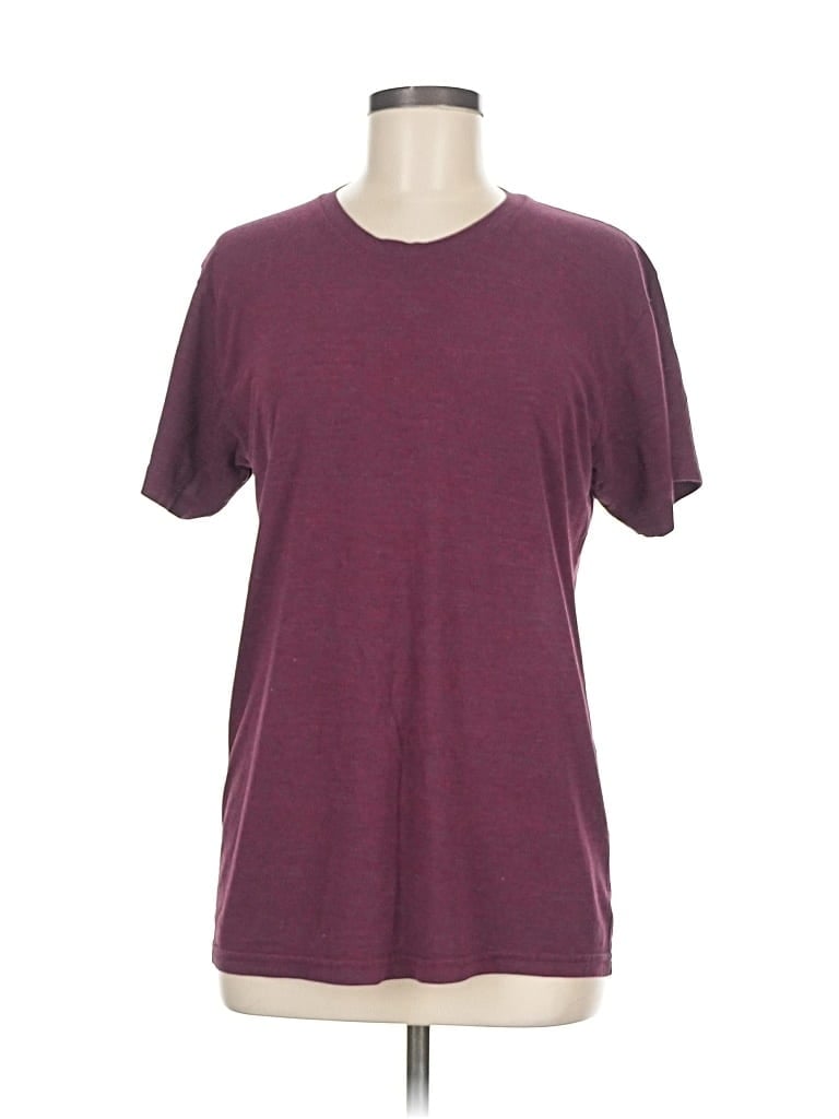 Pre-owned American Apparel Short Sleeve T-shirt In Burgundy