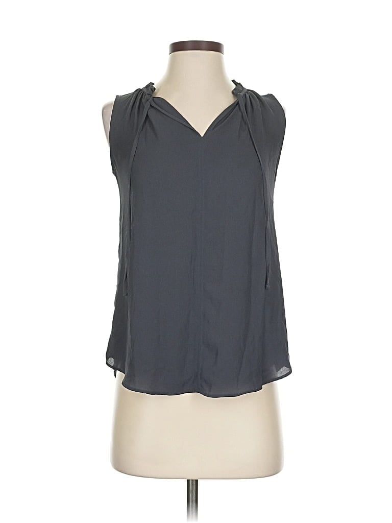 Pre-owned Ann Taylor Loft Sleeveless Blouse In Gray