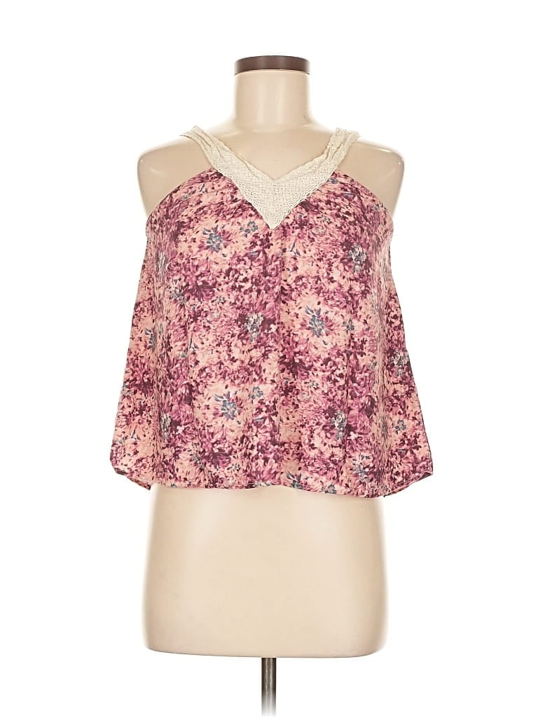 Pre-owned Staring At Stars Sleeveless Blouse In Burgundy