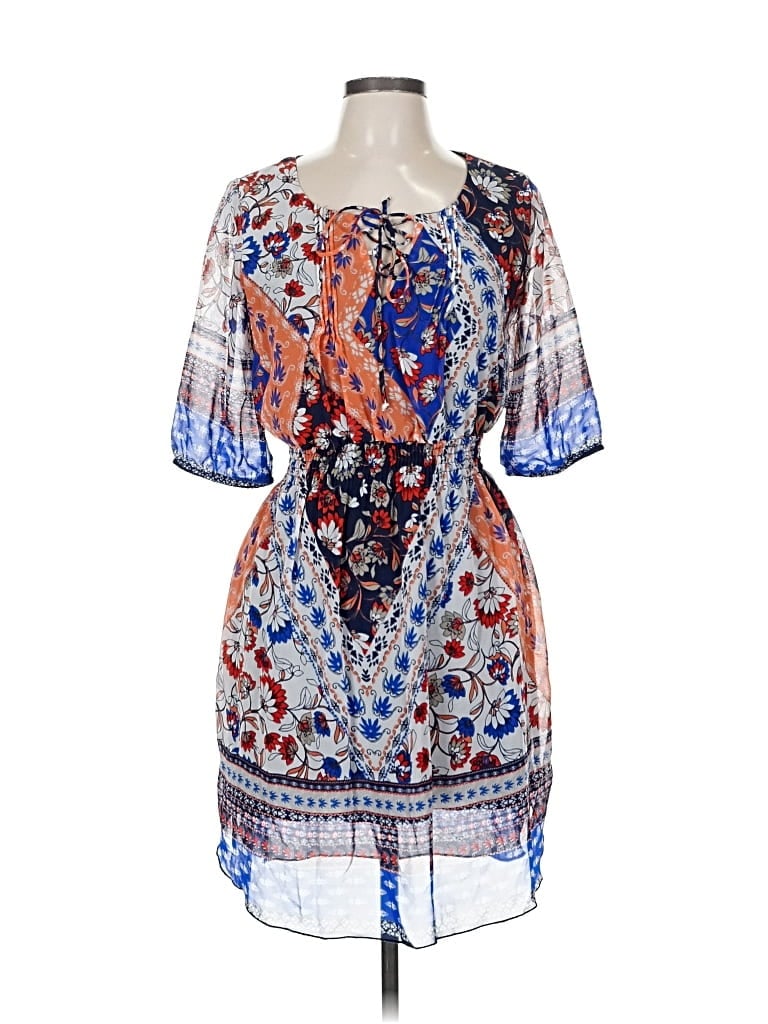 Pre-owned En Focus Studio Casual Dress In Blue