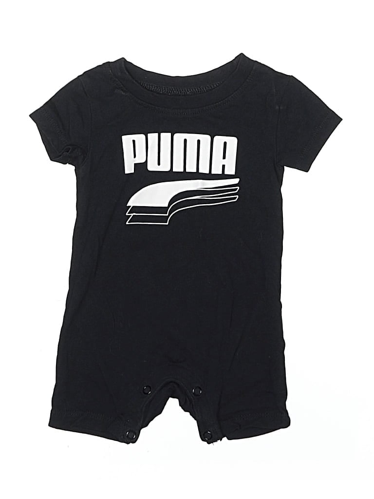 Click to view more detailed imagery on our partner's website Pre-owned Puma Babies' Short Sleeve Onesie In Black