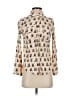 Porridge Print Ivory Long Sleeve Blouse Size XS - photo 1