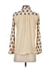 Porridge Print Ivory Long Sleeve Blouse Size XS - photo 2