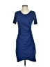 H&M Solid Blue Cocktail Dress Size XS - photo 1