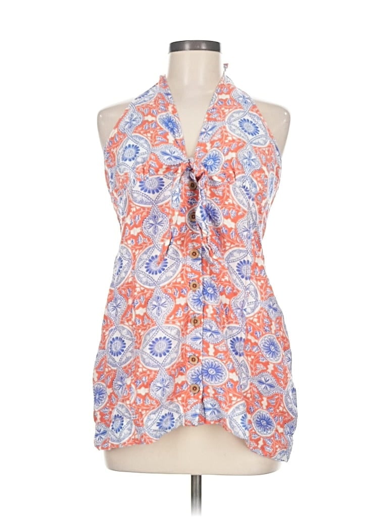 Pre-owned Maeve By Anthropologie Sleeveless Blouse In Orange