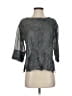 Burning Torch 100% Viscose Gray 3/4 Sleeve Blouse Size XXS - photo 1