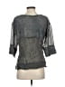 Burning Torch 100% Viscose Gray 3/4 Sleeve Blouse Size XXS - photo 2