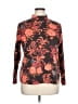 Vicki Wayne Floral Black Long Sleeve Blouse Size XL (petite) - photo 1