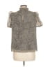 1.State 100% Polyester Animal Print Silver Short Sleeve Blouse Size M - photo 2