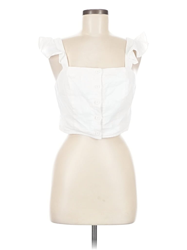 HONEY BELLE Pre-owned Sleeveless Blouse In White