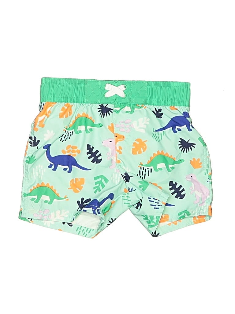 Pre-owned Cat & Jack Kids' Board Shorts In Green