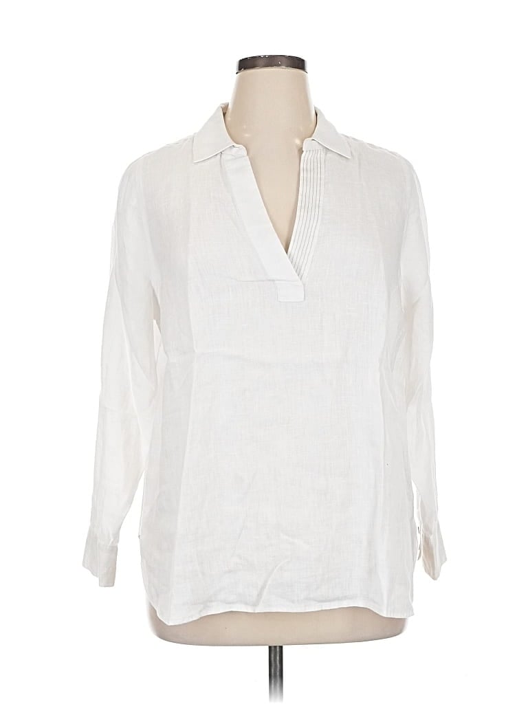 NYDJ Pre-owned 3/4 Sleeve Blouse In White