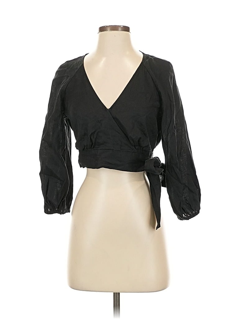 BANANA REPUBLIC Pre-owned 3/4 Sleeve Blouse In Black