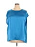 Dunnes 100% Polyester Blue Short Sleeve Top Size XXL - photo 1