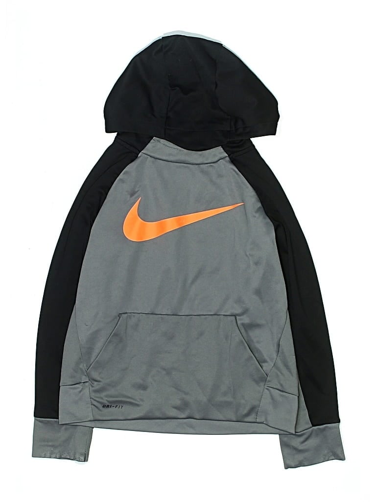 Pre-owned Nike Kids' Zip Up Hoodie In Gray