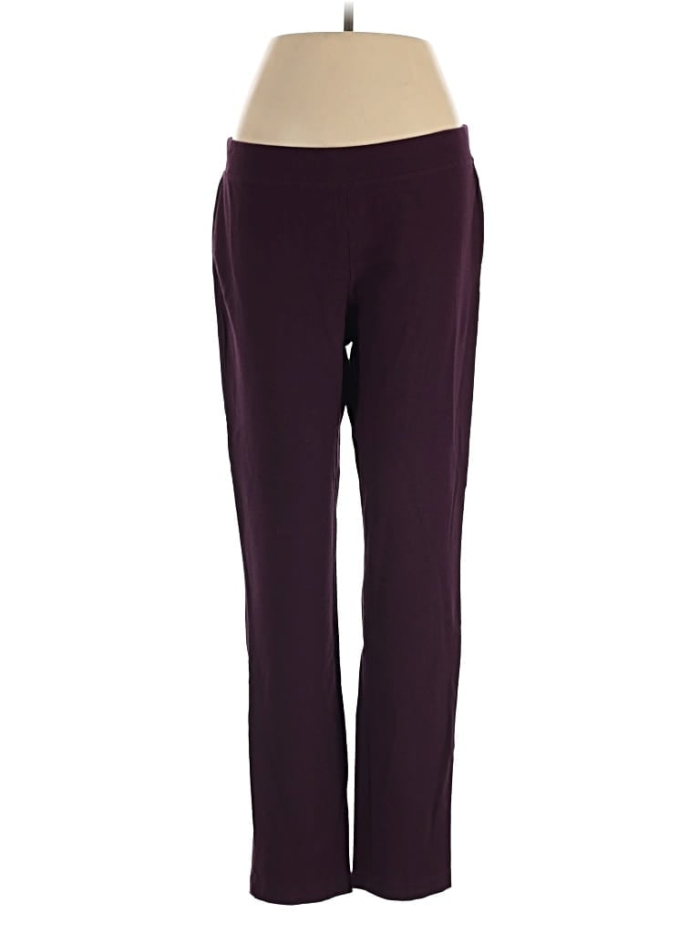 Pre-owned Eileen Fisher Active Pants In Burgundy