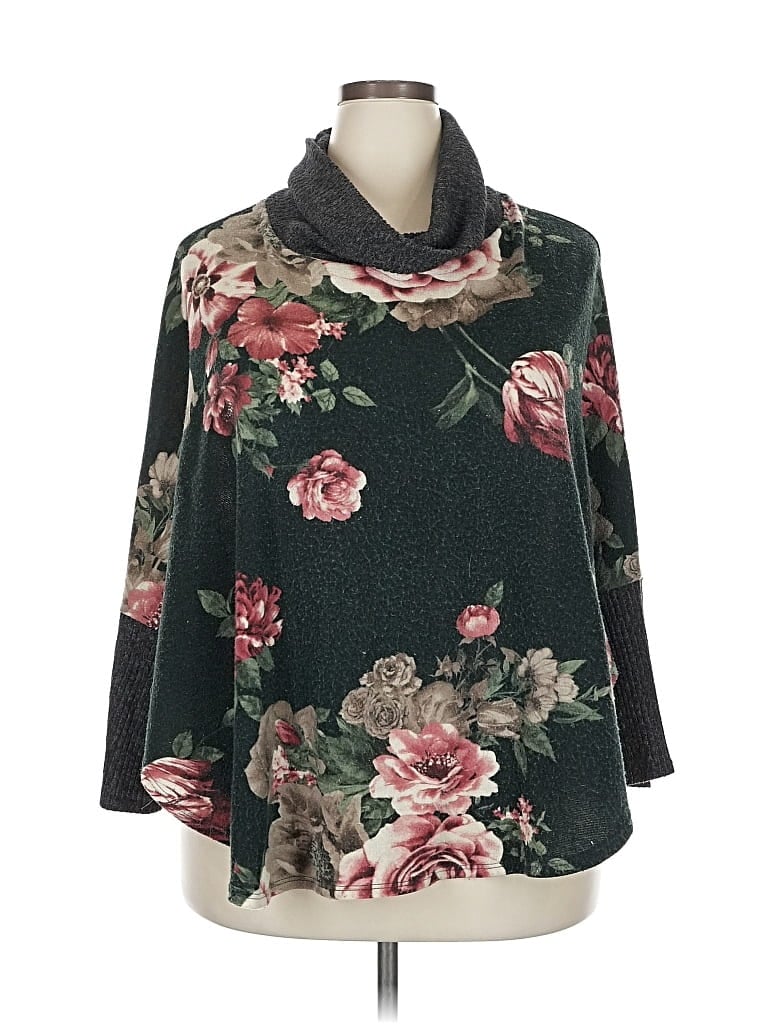 Pre-owned Chris & Carol Poncho In Black