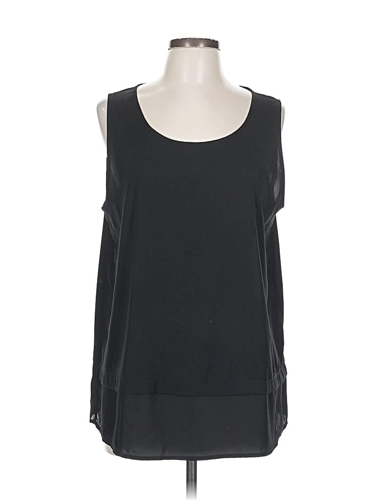 Pre-owned Halogen Sleeveless Blouse In Black