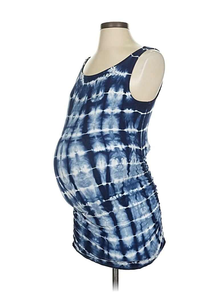 Pre-owned A Pea In The Pod Tank Top Blue Strapless Neckline Tops