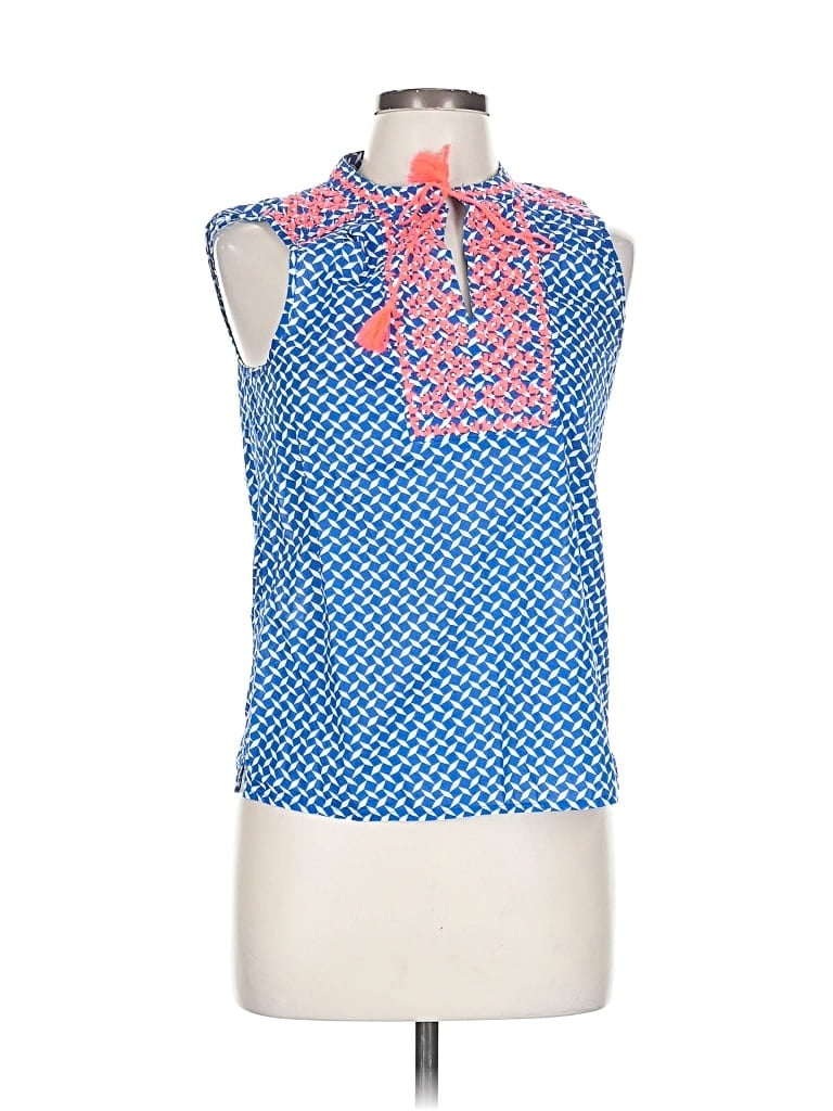 Pre-owned J.crew Factory Store Sleeveless Blouse In Blue
