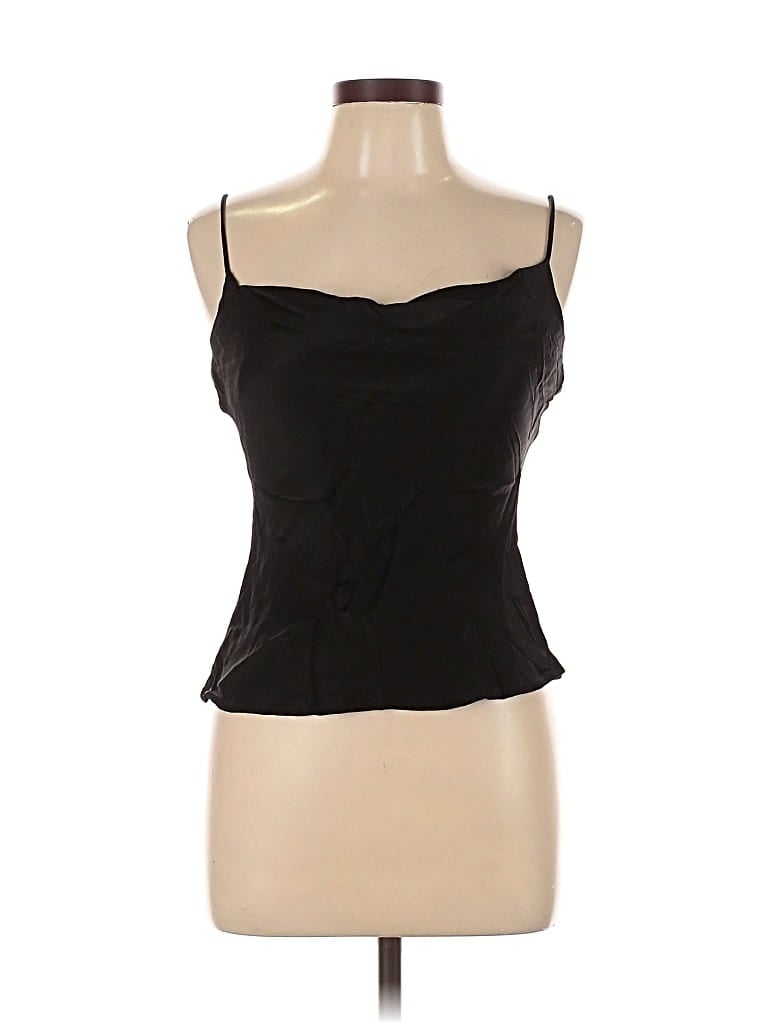 Pre-owned Zara Basic Sleeveless Blouse In Black