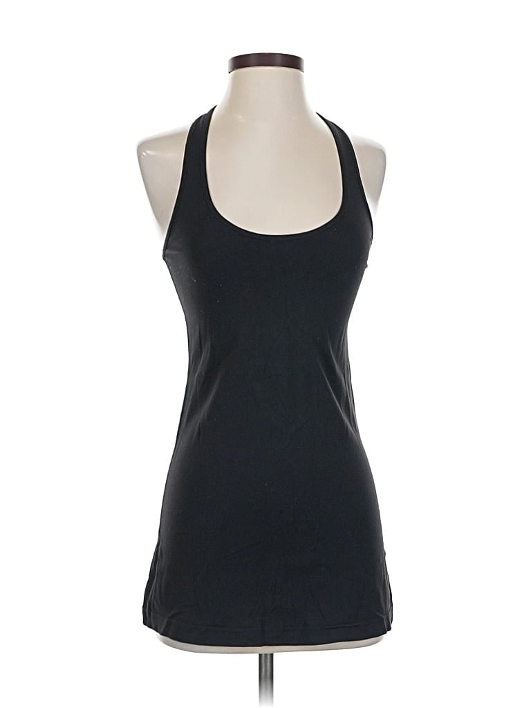 Pre-owned Lululemon Athletica Tank Top Black Halter Neckline Tops