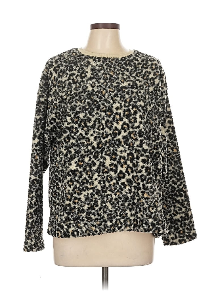 Pre-owned Ann Taylor Loft Long Sleeve T-shirt In Gray